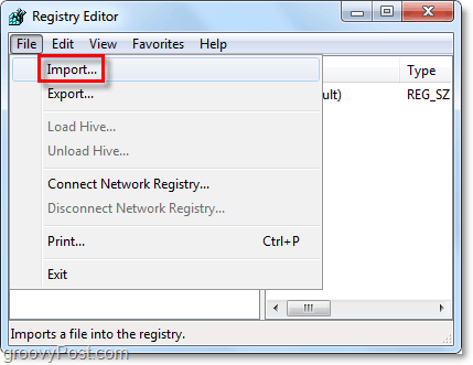 import registra do systému Windows 7 a