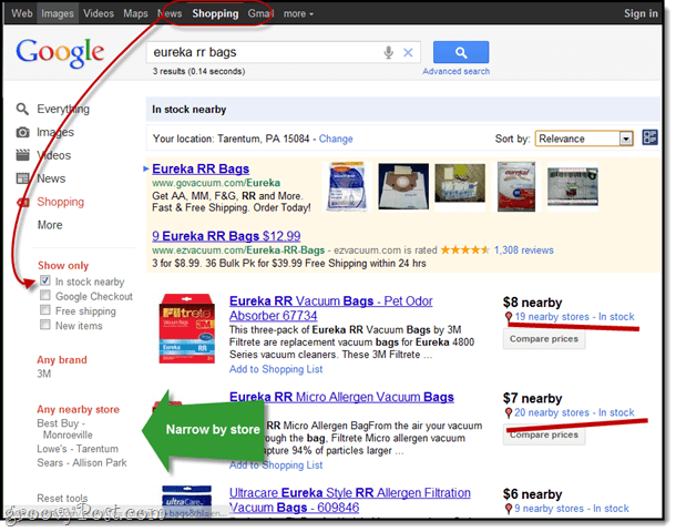 Tip na nakupovanie Google: vyhľadajte položky na sklade v obchodoch v okolí