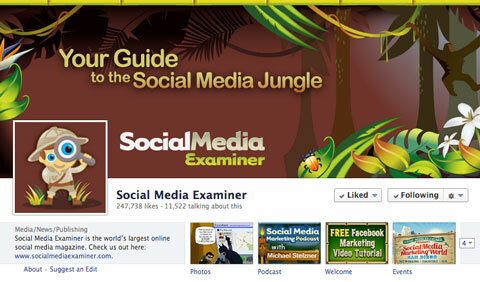 facebooková stránka examinátora sociálnych médií
