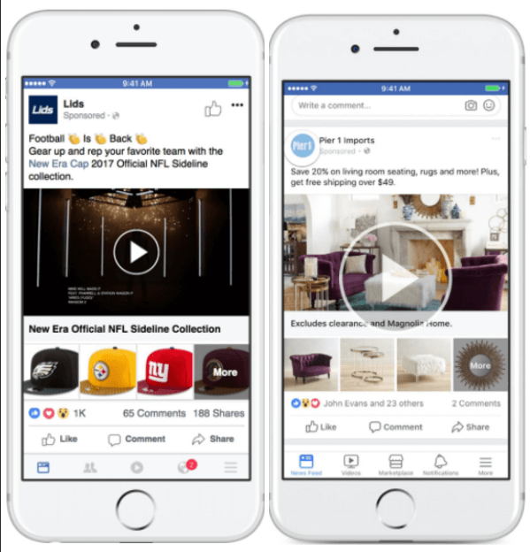 Spoločnosť Facebook aktualizuje zbierky reklám, aby mala väčšiu flexibilitu pri zobrazovaní produktov.