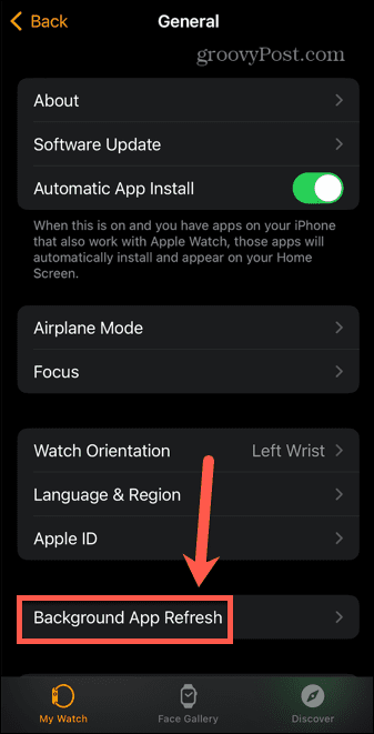 Obnovenie aplikácie na pozadí Apple Watch