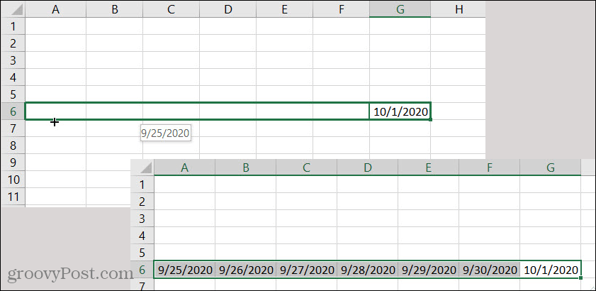 Dátum automatického dopĺňania v programe Excel spätne