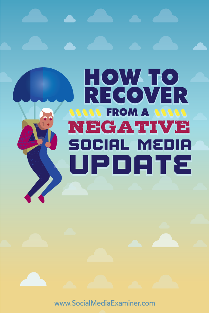 ako sa zotaviť z negatívnej aktualizácie sociálnych médií