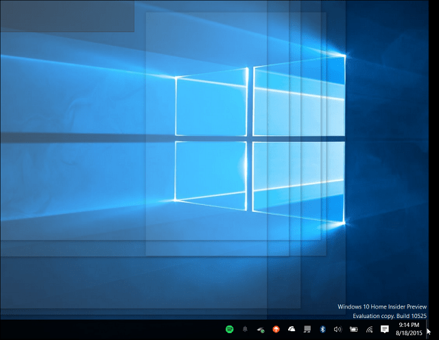 Nahliadnutie do pracovnej plochy Windows 10