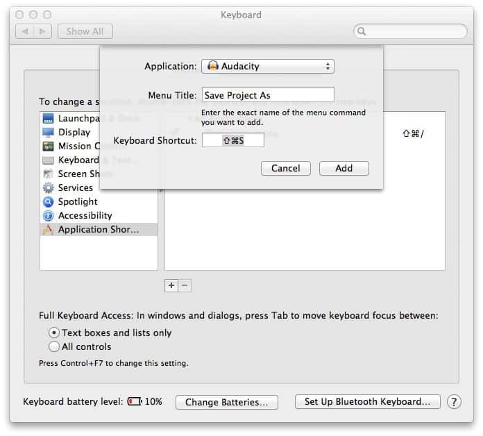 Ako vytvoriť klávesovú skratku v ľubovoľnom Mac OS X Program