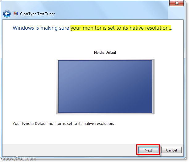 uistite sa, že je váš monitor Windows 7 nastavený na svoje pôvodné rozlíšenie