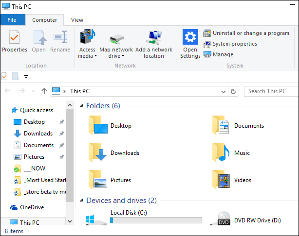 Ako zakázať rýchly prístup v systéme Windows 10 File Explorer