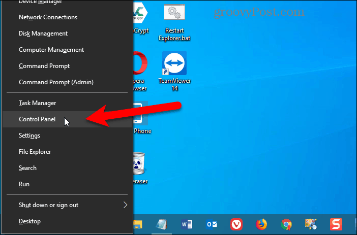 Ovládací panel bol pridaný do ponuky Win + X v systéme Windows 10
