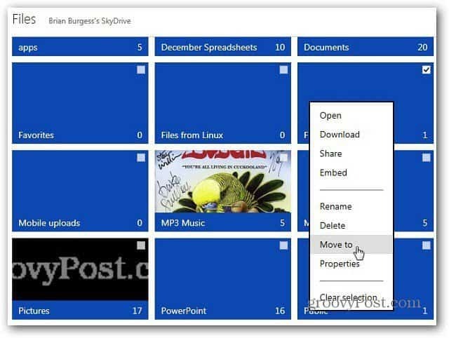 Ako presunúť priečinky v systéme Windows SkyDrive