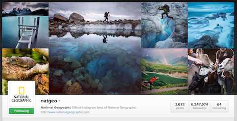 profil národného geografického instagramu