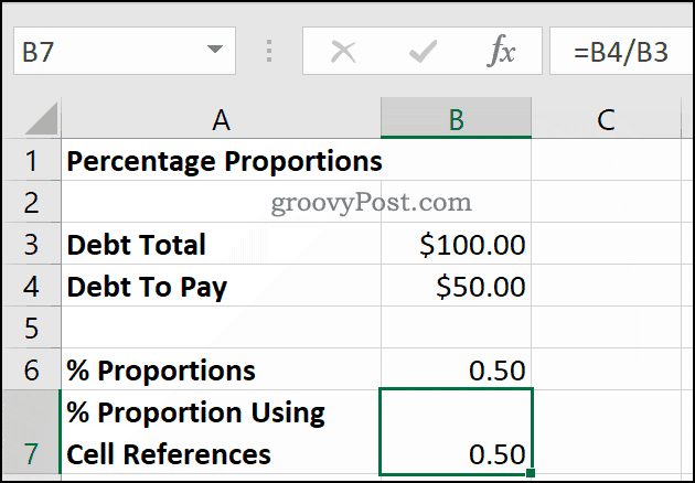 Výpočet percentuálnych podielov ako pomerov pomocou programu Microsoft Excel