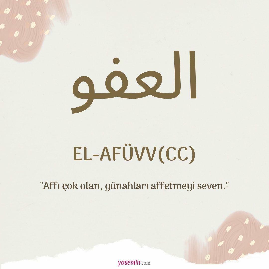Čo znamená al-Afuw (c.c)?