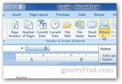 Päta záhlavia Excelu 5