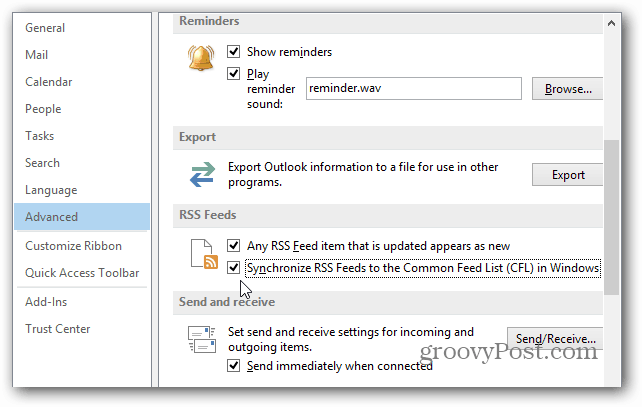 Ako importovať informačné kanály Google Reader do programu Outlook