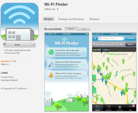 wifi vyhľadávač app