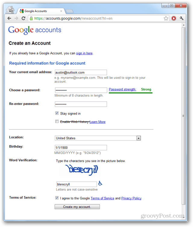 Vytvorte si účet Google bez Gmailu