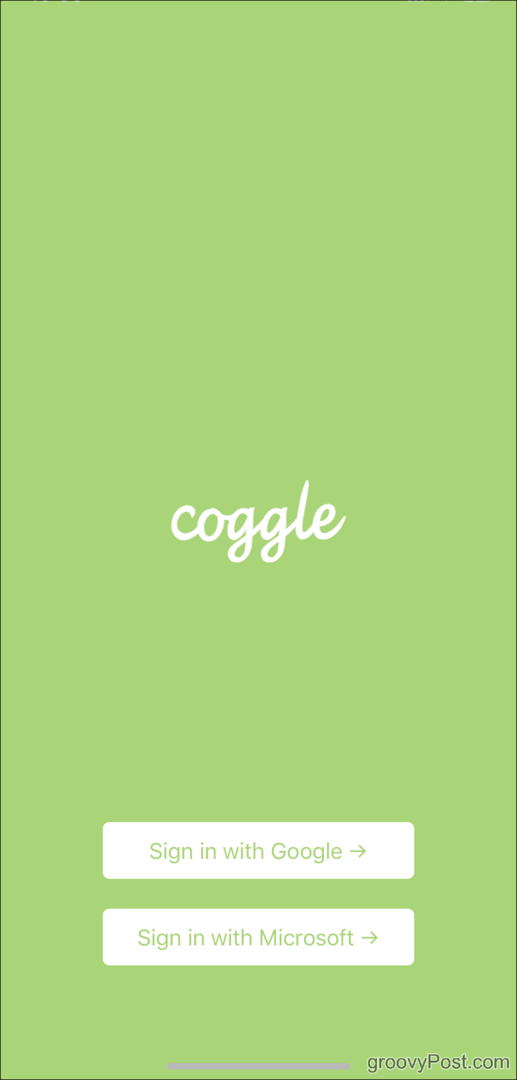 Coggle Hlavná obrazovka
