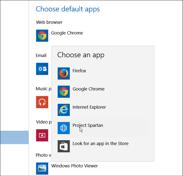 Windows 10 Tip: Nastaviť Project Spartan za predvolený prehliadač