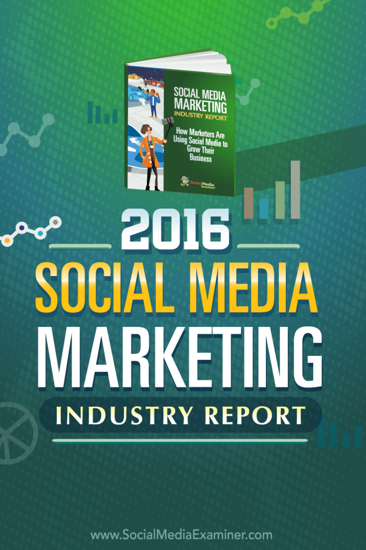 Správa o priemysle marketingu sociálnych médií z roku 2016: Examiner sociálnych médií