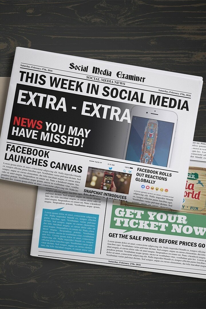 Facebook uvádza na trh plátno: Tento týždeň v sociálnych médiách: Examiner sociálnych médií