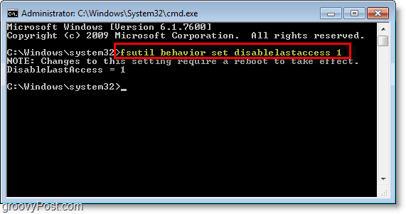 Snímka obrazovky systému Windows 7 - spôsob deaktivácie nastavenia