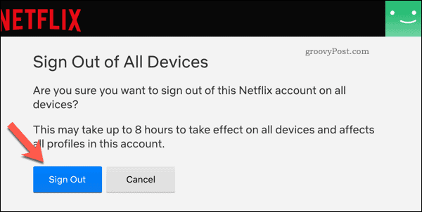Odhláste sa zo všetkých zariadení v službe Netflix
