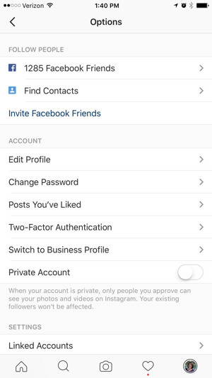 možnosti obchodných profilov instagramu