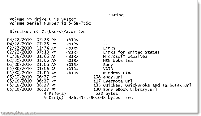 tlačený zoznam adresárov obsahu priečinka Windows 7