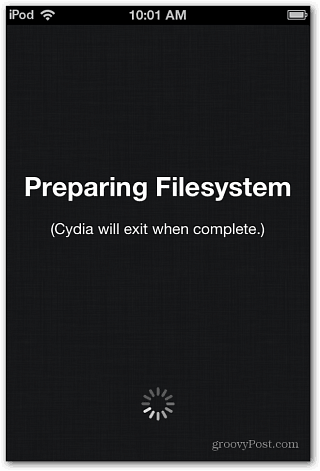 Cydia Príprava systému súborov