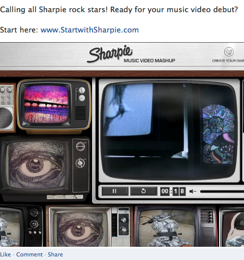 miešanie hudobných videí Sharpie