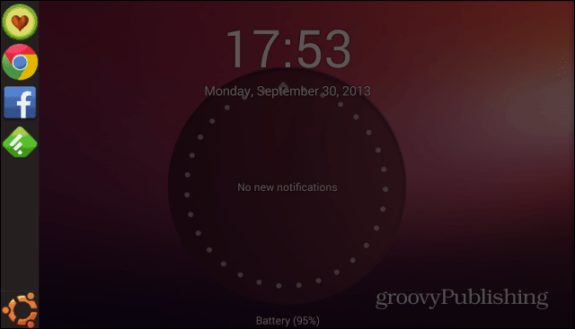 Bočný panel uzamknutej obrazovky Ubuntu