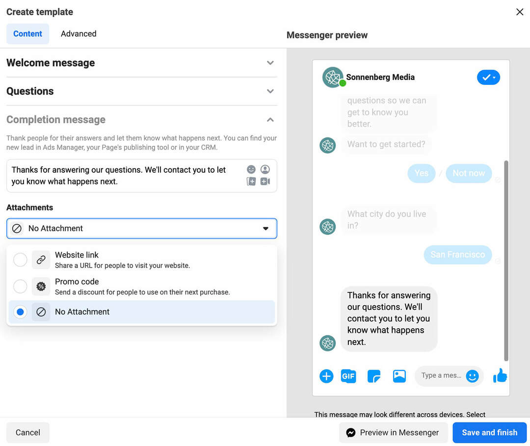 nastaviť-kliknutím-na-messenger-reklamy-in-facebook-reels-create-message-template-automated-chat-template-11