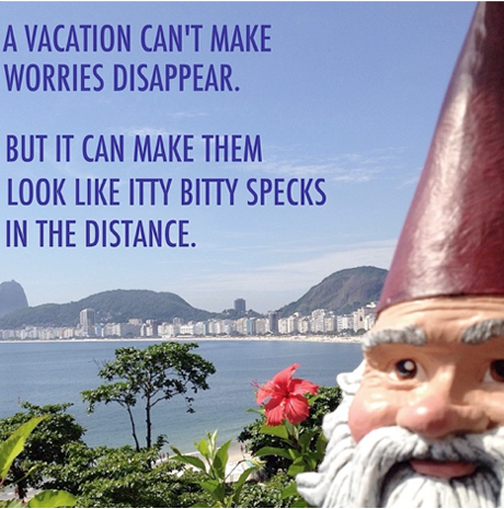 cestovný príspevok na instagrame gnome