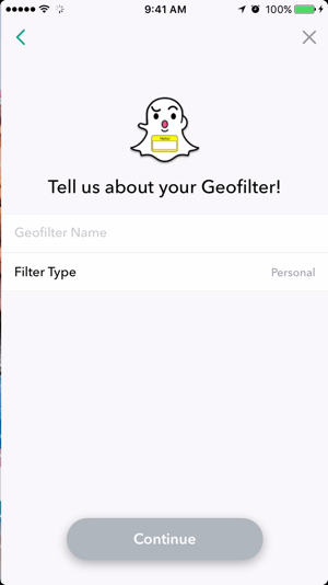 Pridajte názov svojho geofiltru Snapchat.