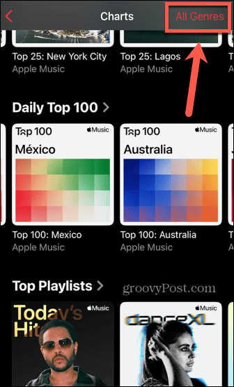apple music mapuje všetky žánre