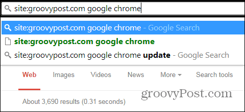 Prehliadač Chrome vyhľadáva iba jednu stránku