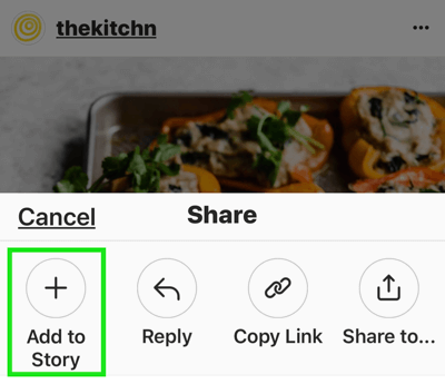 Vytvorte silné a pútavé príbehy Instagramu, možnosť pridať príspevok Instagram do príbehu