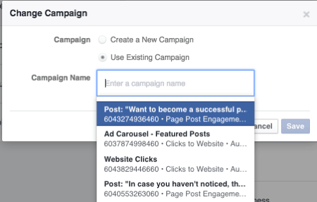 facebooková reklamná kampaň