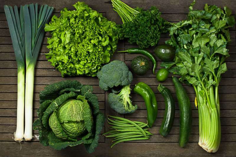 Zelená symbolizuje zeleninu a zdravie