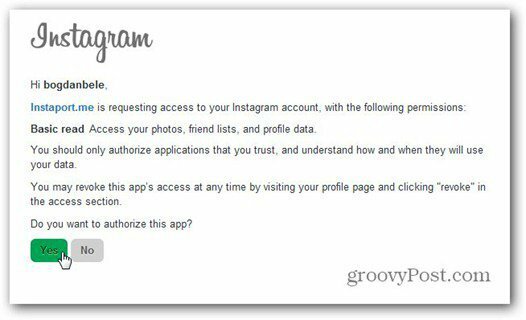instaport instagram umožňuje prístup
