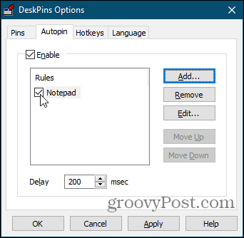 Možnosti automatického kopírovania v aplikácii DeskPins