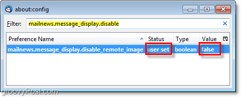 zmeňte mailnews.message_display.disable_remote_image na false na vypnutie vzdialených obsahových okien v Thunderbird 3