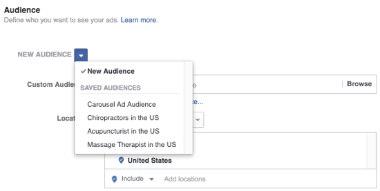 cielenie facebookových reklám