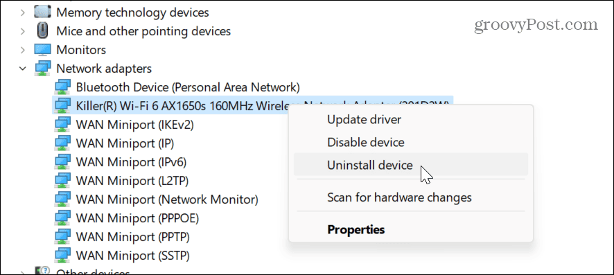 Oprava Wi-Fi sa nezobrazuje