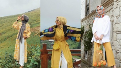 Žlté oblečenie v hidžábskom oblečení