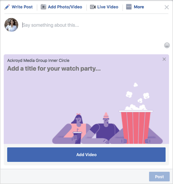 Dajte svojej hodinkovej párty na Facebooku názov a popis.