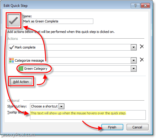 vlastné ikony Quickstep v programe Outlook 2010