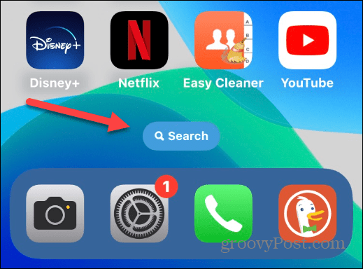 Odstráňte tlačidlo Hľadať na domovskej obrazovke iPhone