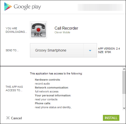 Zavolajte aplikáciu Recorder pre Android
