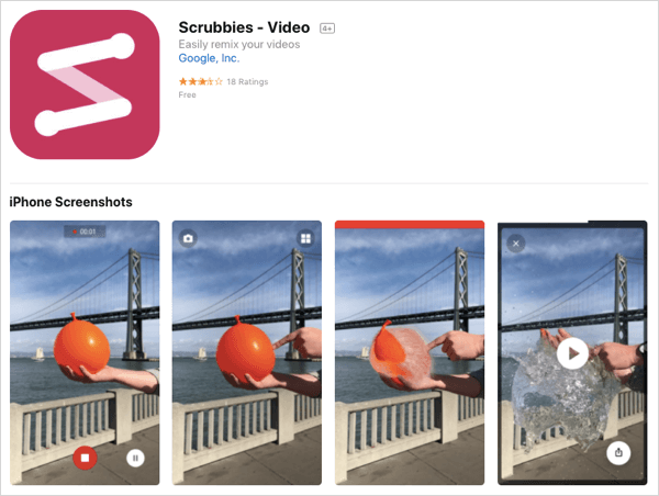 Vytvárajte opakované videá s aplikáciou Scrubbies.